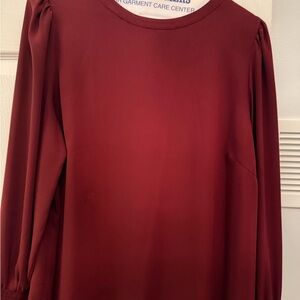 Ann Taylor LOFT burgundy blouse size xL.